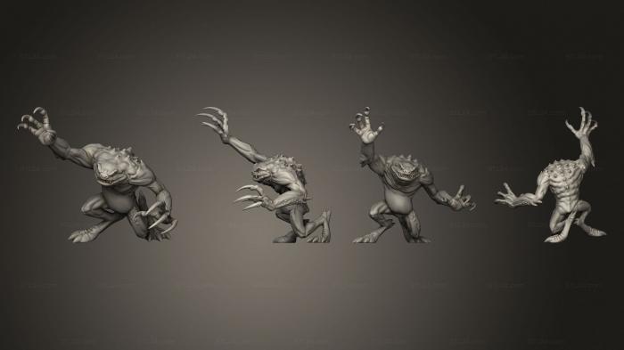 Figurines heroes, monsters and demons (Large Base 008, STKM_6394) 3D models for cnc