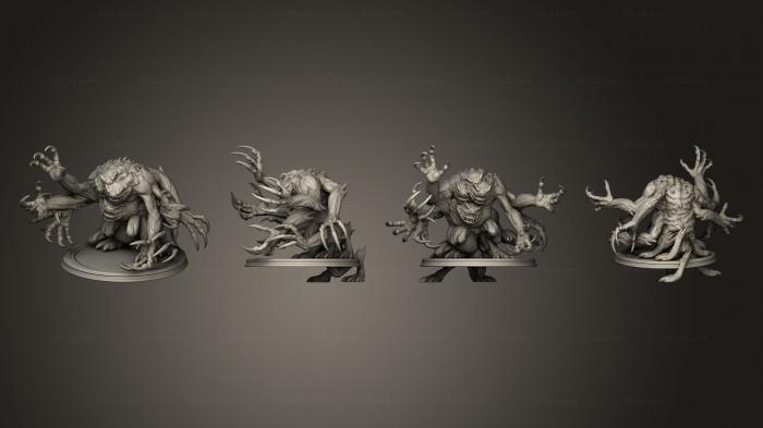 Figurines heroes, monsters and demons (Large Base, STKM_6395) 3D models for cnc