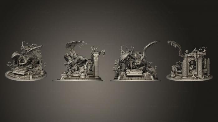 Figurines heroes, monsters and demons (Last Sword, STKM_6402) 3D models for cnc