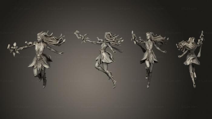 Статуэтки герои, монстры и демоны (Лесика светлоглазый друид, STKM_6418) 3D модель для ЧПУ станка