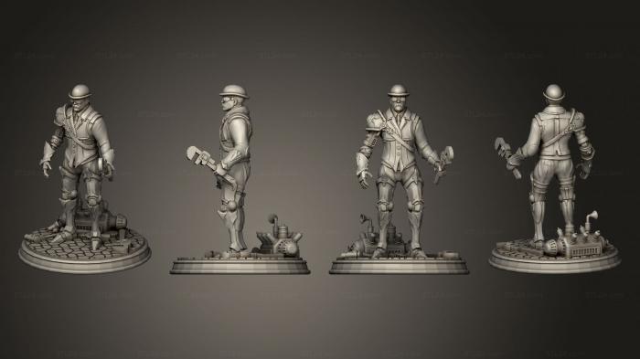 Figurines heroes, monsters and demons (Lord Hamilton Mechanic v 3, STKM_6449) 3D models for cnc