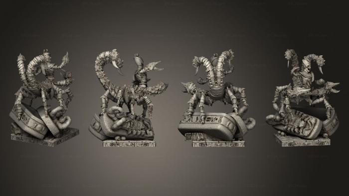 Статуэтки герои, монстры и демоны (Потерянные ? домашние Миниатюры Скорпиона, STKM_6463) 3D модель для ЧПУ станка