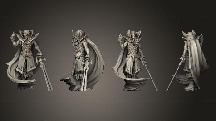 Статуэтки герои, монстры и демоны (Люсьен Встает, STKM_6467) 3D модель для ЧПУ станка