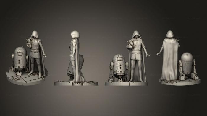 Figurines heroes, monsters and demons (Luke The Mandalorian, STKM_6475) 3D models for cnc