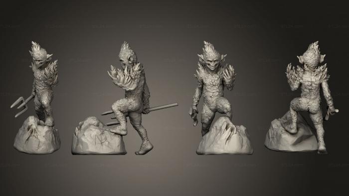 Figurines heroes, monsters and demons (Magmin Spear, STKM_6492) 3D models for cnc