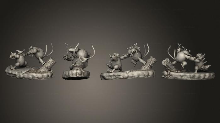 Figurines heroes, monsters and demons (Magmortor vs electrive pokemon, STKM_6493) 3D models for cnc