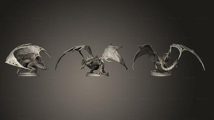 Figurines heroes, monsters and demons (Malignox Dracolich Pose 1, STKM_6501) 3D models for cnc