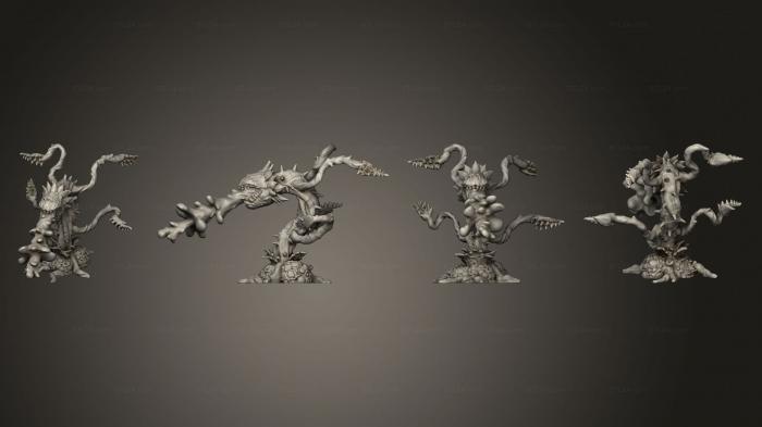 Статуэтки герои, монстры и демоны (Кислотная Атака Растения-Людоеда Крупная 01, STKM_6503) 3D модель для ЧПУ станка