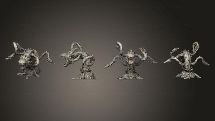 Статуэтки герои, монстры и демоны (Атака на Укус Растения-Людоеда Крупная 01, STKM_6505) 3D модель для ЧПУ станка