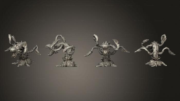 Figurines heroes, monsters and demons (Man Eating Plant Bite Attack Large, STKM_6506) 3D models for cnc