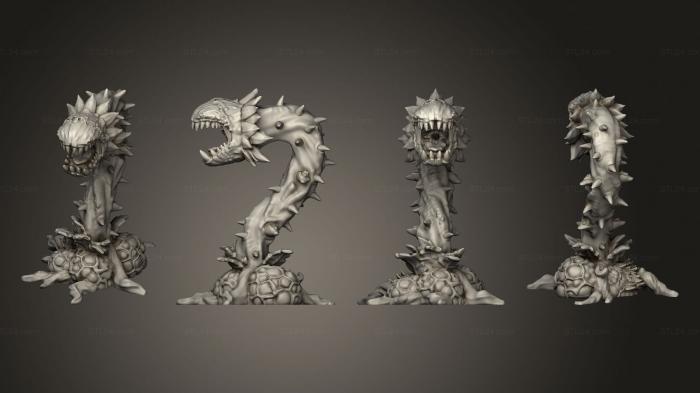 Статуэтки герои, монстры и демоны (Росток Растения- Людоеда, STKM_6508) 3D модель для ЧПУ станка
