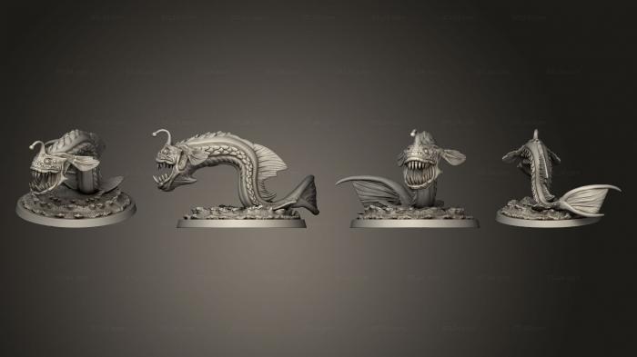 Статуэтки герои, монстры и демоны (Гигантская Рыба-Удильщик из Мифов Маори 01, STKM_6537) 3D модель для ЧПУ станка