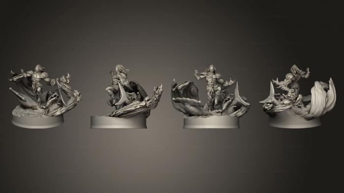 Статуэтки герои, монстры и демоны (База Тангароа в мифах маори, STKM_6544) 3D модель для ЧПУ станка