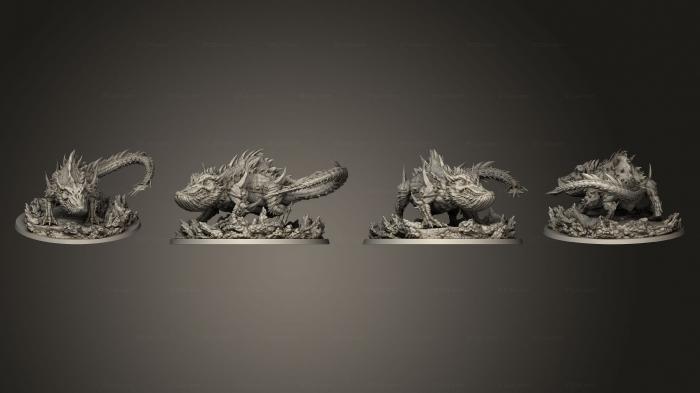 Figurines heroes, monsters and demons (Maori Mythos Taniwha base, STKM_6545) 3D models for cnc