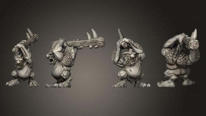 Figurines heroes, monsters and demons (Marsh Trolls Duncan Shadow pose 2, STKM_6563) 3D models for cnc
