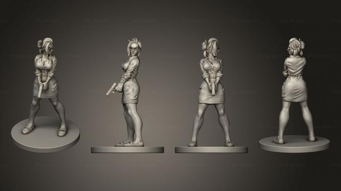 Figurines heroes, monsters and demons (Mary w Base, STKM_6566) 3D models for cnc