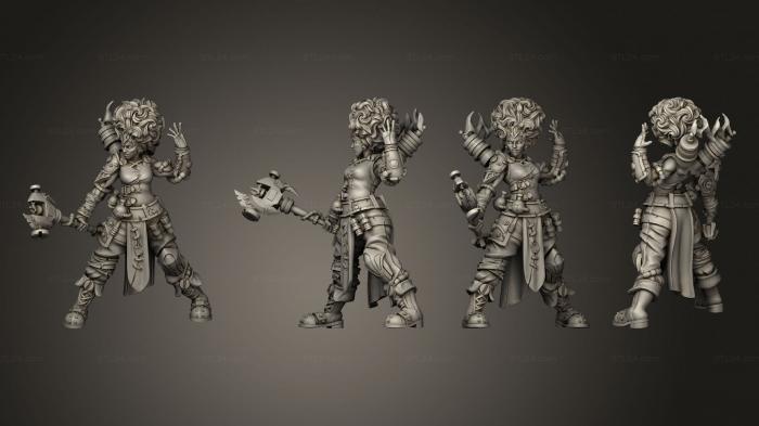 Figurines heroes, monsters and demons (Mech Sorceress A, STKM_6579) 3D models for cnc