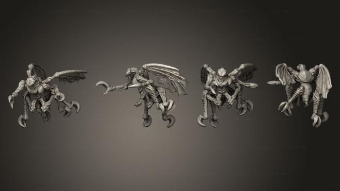 Статуэтки герои, монстры и демоны (Исправлен способный Migo poseno 2, STKM_6624) 3D модель для ЧПУ станка