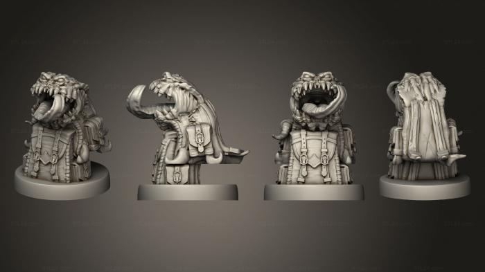 Статуэтки герои, монстры и демоны (Имитирующий Рюкзак Маленький, STKM_6628) 3D модель для ЧПУ станка