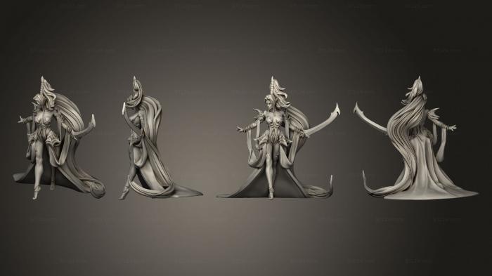 Статуэтки герои, монстры и демоны (Госпожа Кериан Темная Матрона, STKM_6635) 3D модель для ЧПУ станка