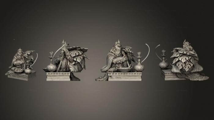 Статуэтки герои, монстры и демоны (Король обезьян 75 база, STKM_6643) 3D модель для ЧПУ станка