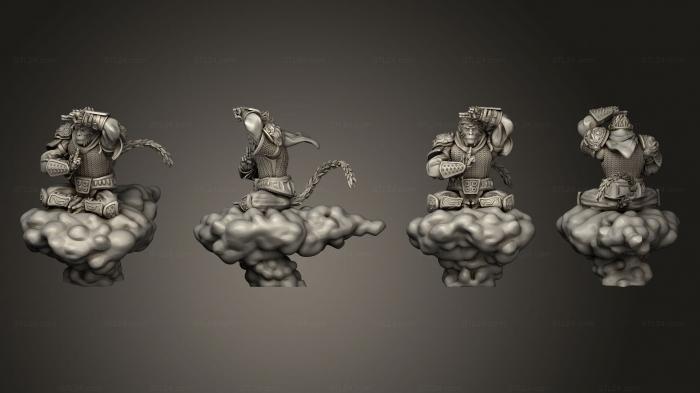 Статуэтки герои, монстры и демоны (Король Обезьян Летит, STKM_6644) 3D модель для ЧПУ станка