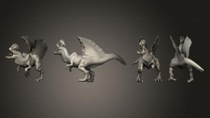 Figurines heroes, monsters and demons (Monster Hunter World we, STKM_6669) 3D models for cnc