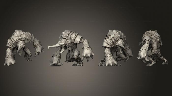 Figurines heroes, monsters and demons (Monsters of the Deep Lumbering Mostrosity 2, STKM_6687) 3D models for cnc