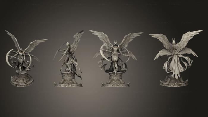 Статуэтки герои, монстры и демоны (Серафим Лунного Света, STKM_6691) 3D модель для ЧПУ станка