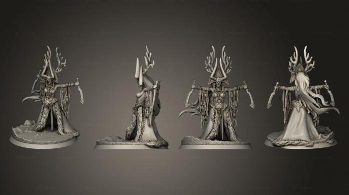 Статуэтки герои, монстры и демоны (Моранна Богиня Зимы И Смерти, STKM_6693) 3D модель для ЧПУ станка