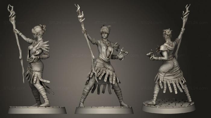 Статуэтки герои, монстры и демоны (Морриган 5, STKM_6704) 3D модель для ЧПУ станка