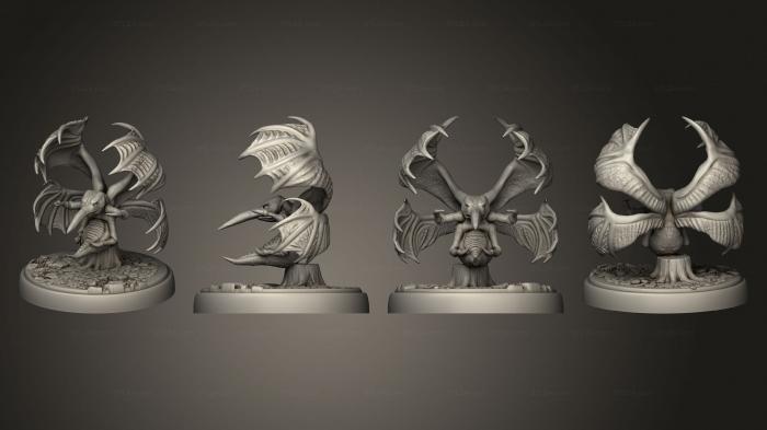 Статуэтки герои, монстры и демоны (Комариная Летучая мышь, STKM_6712) 3D модель для ЧПУ станка