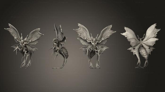 Статуэтки герои, монстры и демоны (Краска Воина - Мотылька, STKM_6713) 3D модель для ЧПУ станка