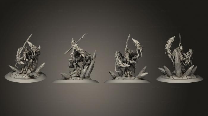 Статуэтки герои, монстры и демоны (МАТЬ ВОЛКОВ, STKM_6718) 3D модель для ЧПУ станка