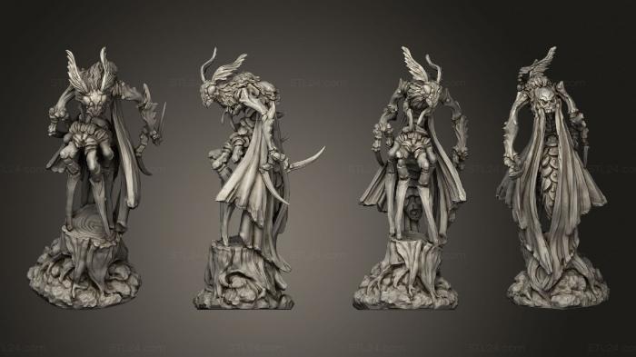 Figurines heroes, monsters and demons (Mothman Cryptid, STKM_6719) 3D models for cnc