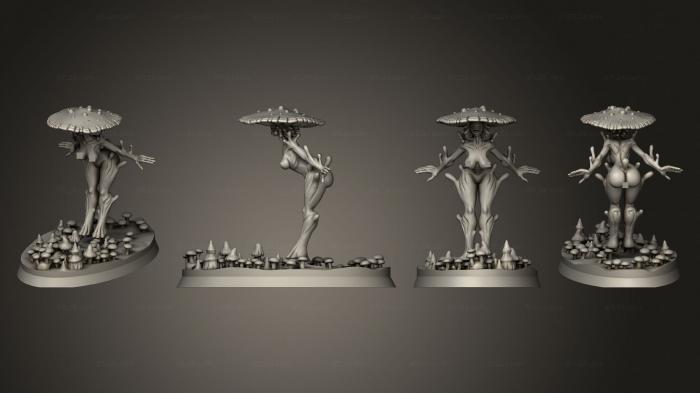 Статуэтки герои, монстры и демоны (Плесневый Грибок Moulderbloom Fungaren Нимфа Грибка Оодблум, STKM_6721) 3D модель для ЧПУ станка