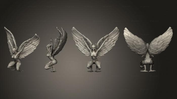 Figurines heroes, monsters and demons (Mountain Harpy Pillar v 3, STKM_6728) 3D models for cnc