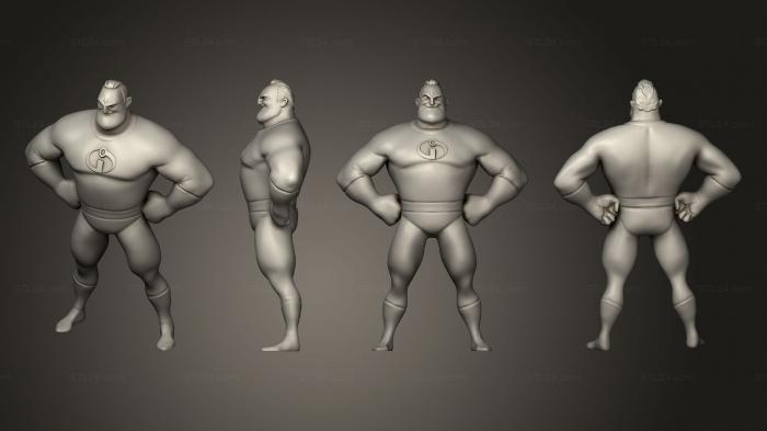 Figurines heroes, monsters and demons (Mr Incredible, STKM_6735) 3D models for cnc