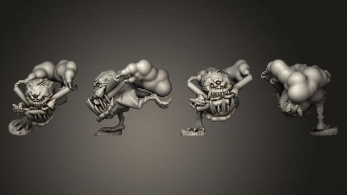 Статуэтки герои, монстры и демоны (Мушбум 3, STKM_6756) 3D модель для ЧПУ станка