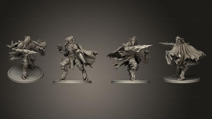 Статуэтки герои, монстры и демоны (Мистический Воин - Одиночка, STKM_6767) 3D модель для ЧПУ станка