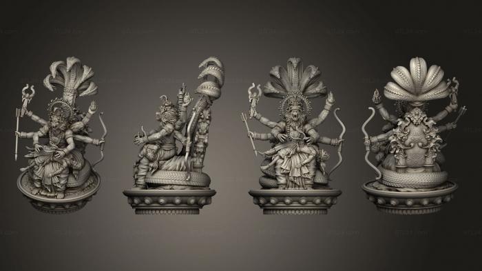 Статуэтки герои, монстры и демоны (Нарасимха, STKM_6785) 3D модель для ЧПУ станка
