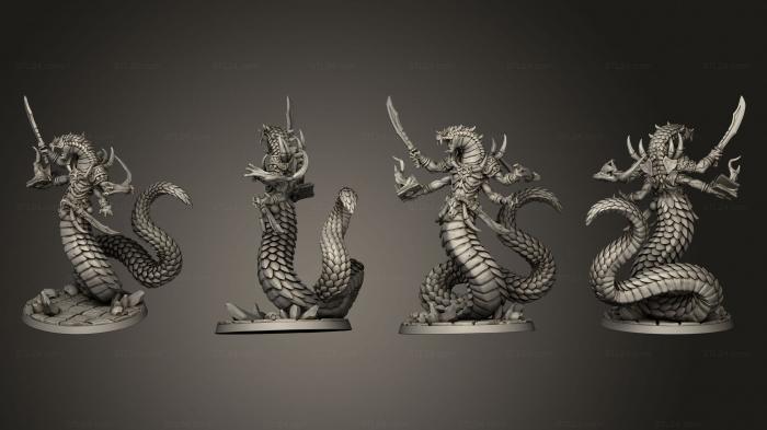Статуэтки герои, монстры и демоны (Наргскерак Темно - Чешуйчатый, STKM_6786) 3D модель для ЧПУ станка