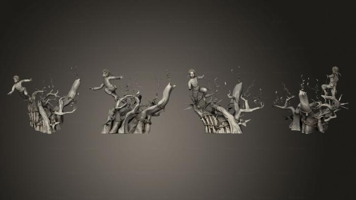Статуэтки герои, монстры и демоны (Диорама Наруто v 3, STKM_6790) 3D модель для ЧПУ станка