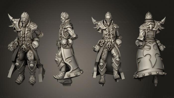 Figurines heroes, monsters and demons (Necromancer v 3, STKM_6818) 3D models for cnc