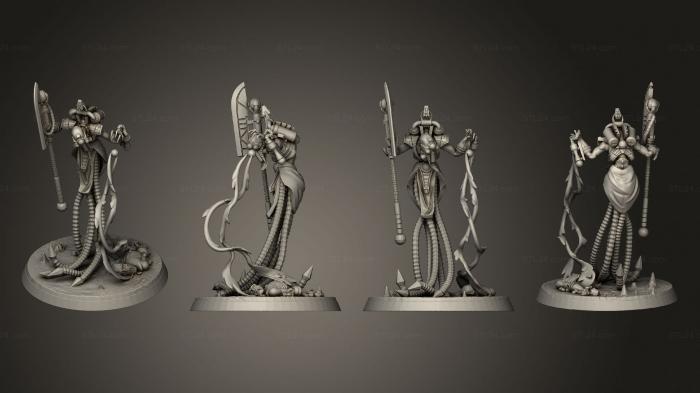Статуэтки герои, монстры и демоны (Повелители гробниц Некройдов Повелитель плазмы, владеющий разрушением, STKM_6822) 3D модель для ЧПУ станка