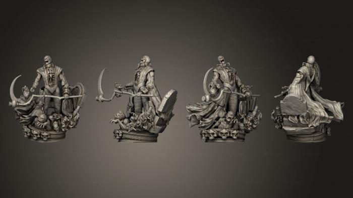 Статуэтки герои, монстры и демоны (Статуя Некрона, STKM_6828) 3D модель для ЧПУ станка