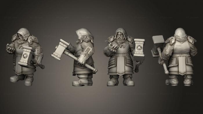 Figurines heroes, monsters and demons (Nordic Dwarf Hammer, STKM_6865) 3D models for cnc