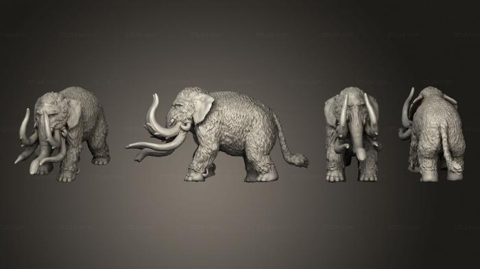 Figurines heroes, monsters and demons (Norse Raiders Dire Mammoth Huge, STKM_6874) 3D models for cnc