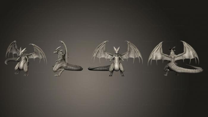 Figurines heroes, monsters and demons (Norse Raiders Fafnir Large, STKM_6878) 3D models for cnc