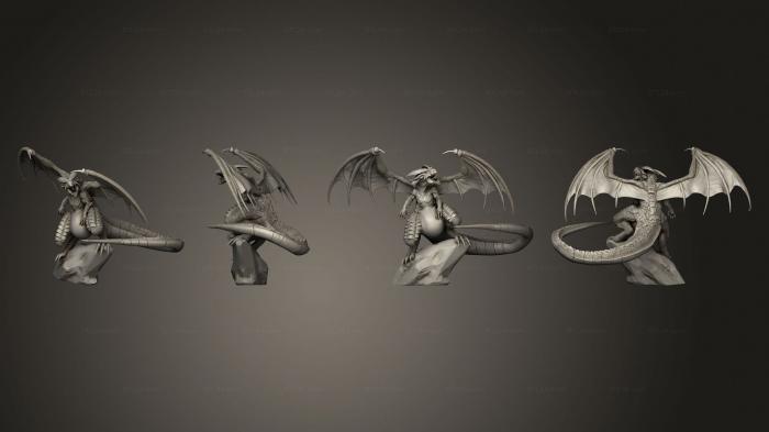 Статуэтки герои, монстры и демоны (Норвежские Рейдеры Фафнир Рев v 1 Большой, STKM_6879) 3D модель для ЧПУ станка
